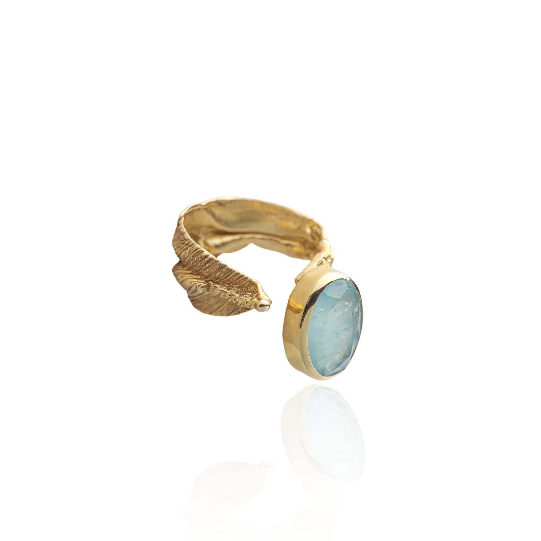 Alexis Aquamarine Ring — handmade by Deniz Ar Studio, view 1