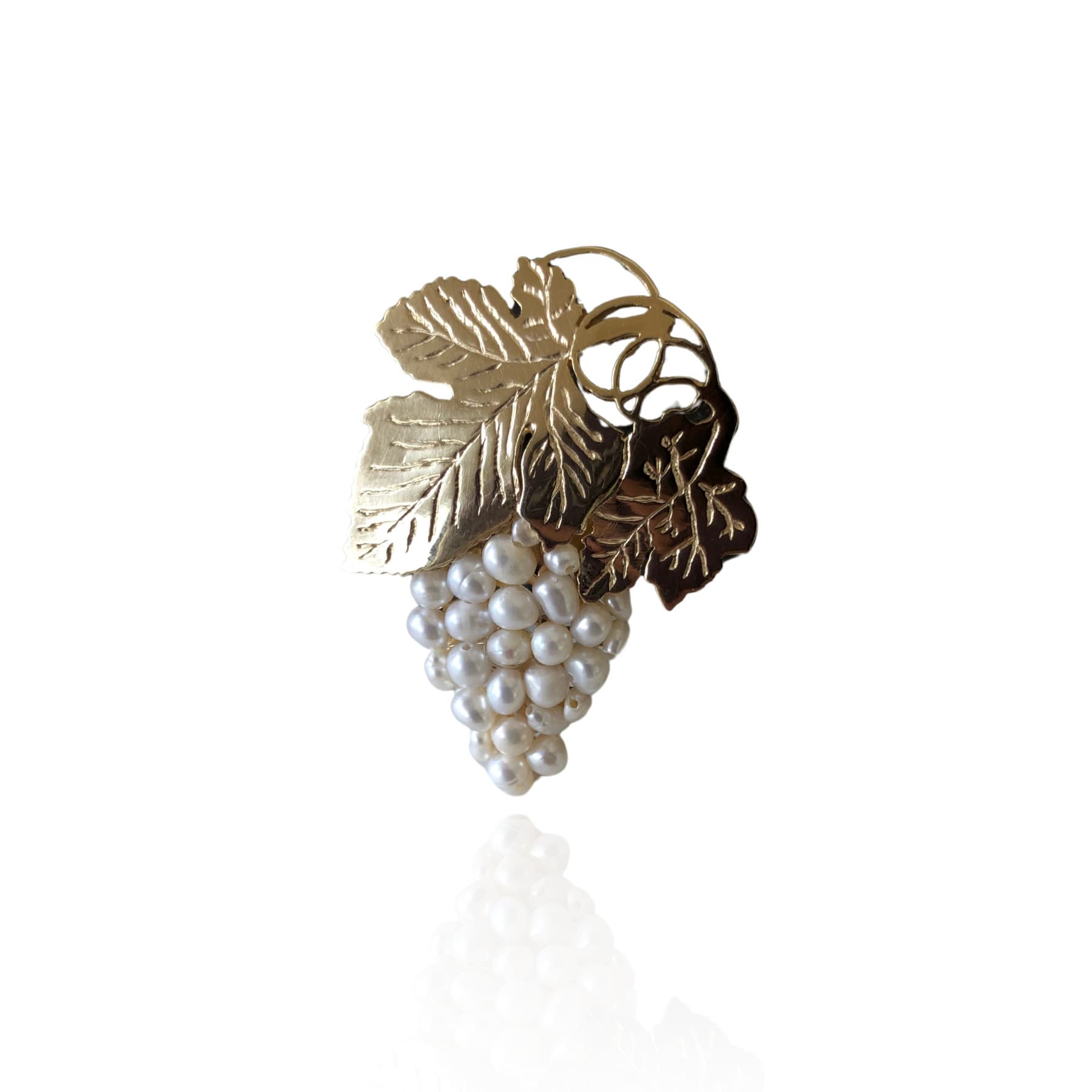 Demeter Grape Brooch — handmade by Deniz Ar Studio, view 1