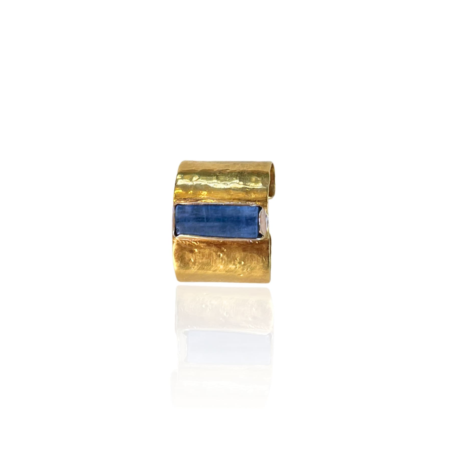 Mâhi Kyanite Earcuff — handmade by Deniz Ar Studio, view 1