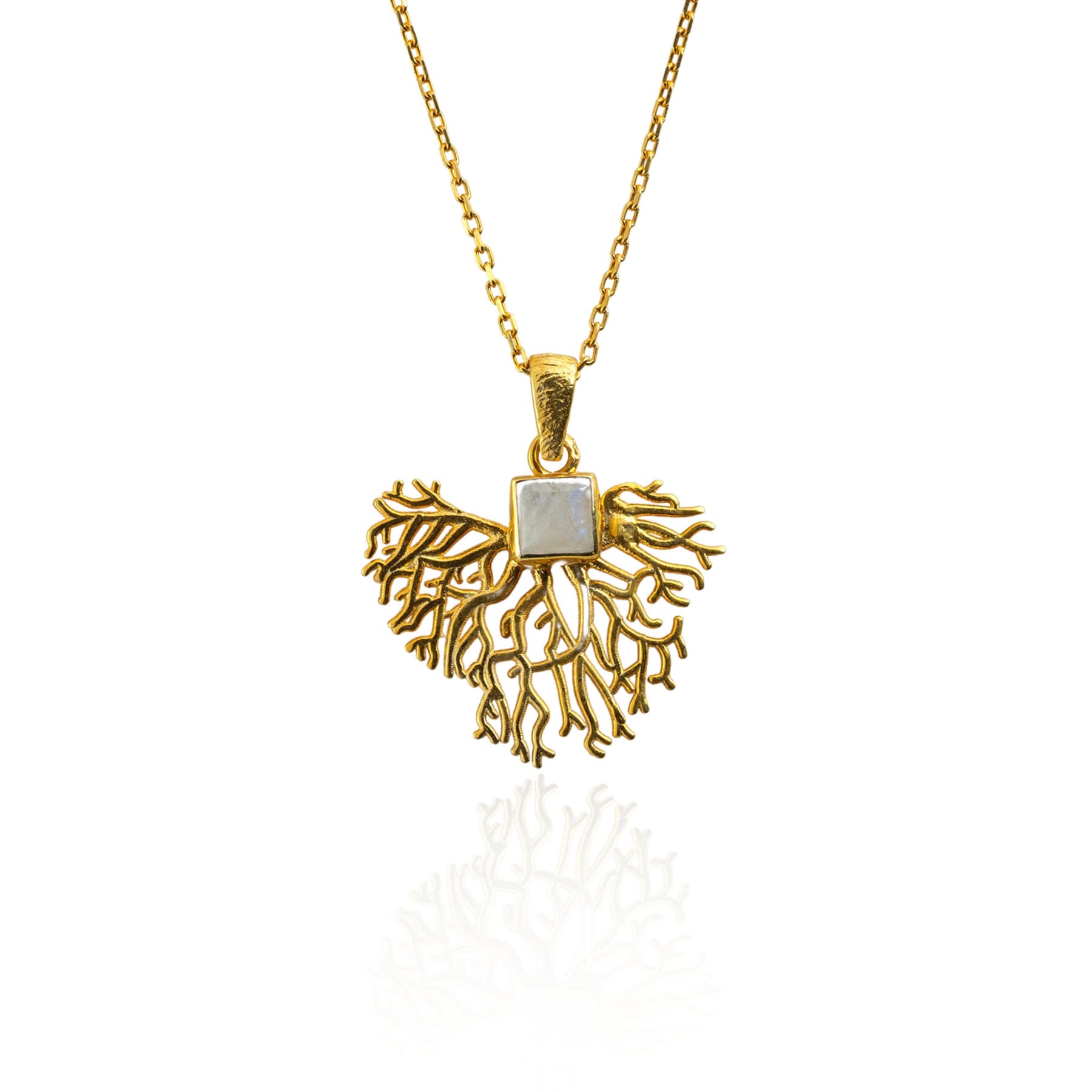 Moon Tree Necklace — handmade by Deniz Ar Studio, view 1