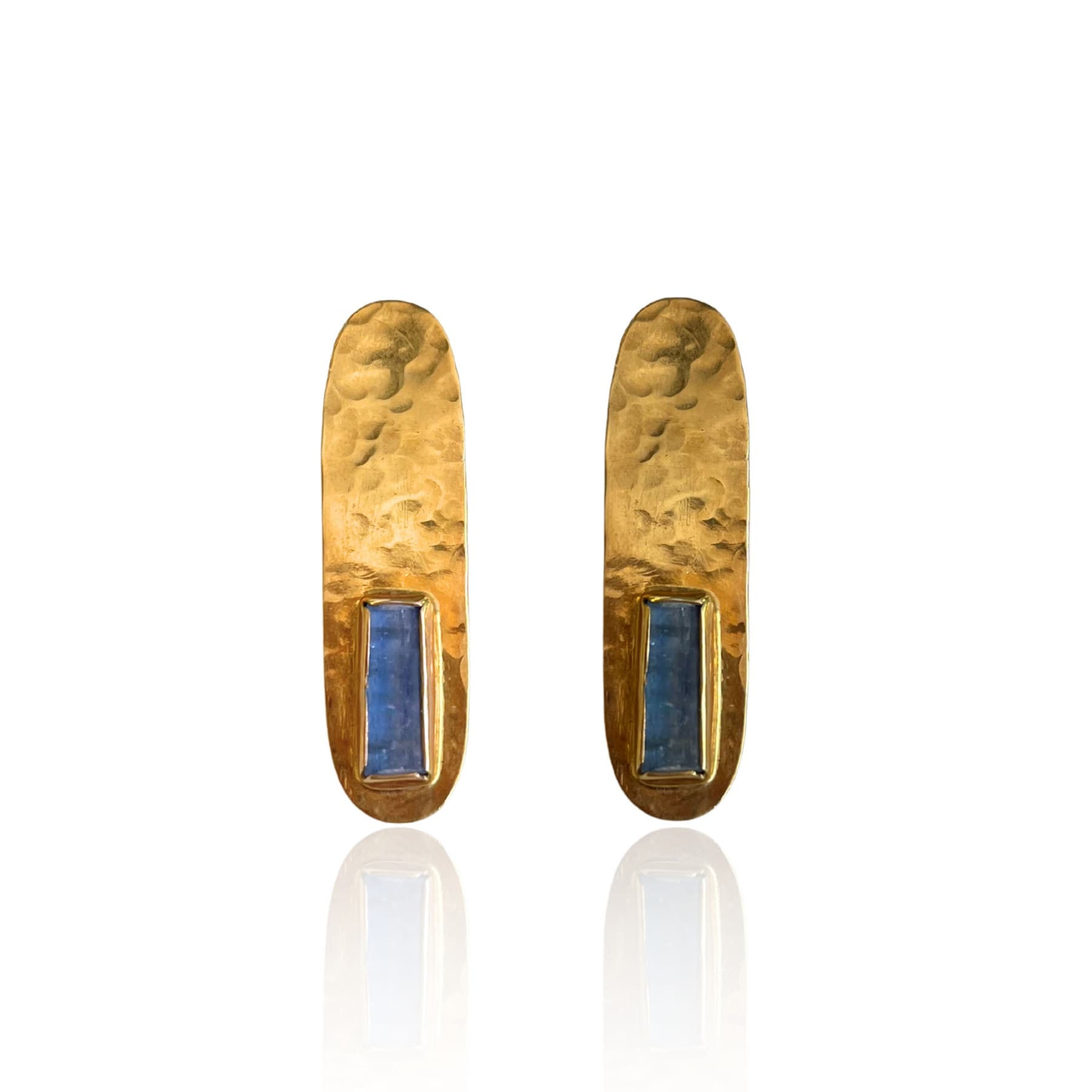 Mâhi Kyanite Earrings — handmade by Deniz Ar Studio, view 1